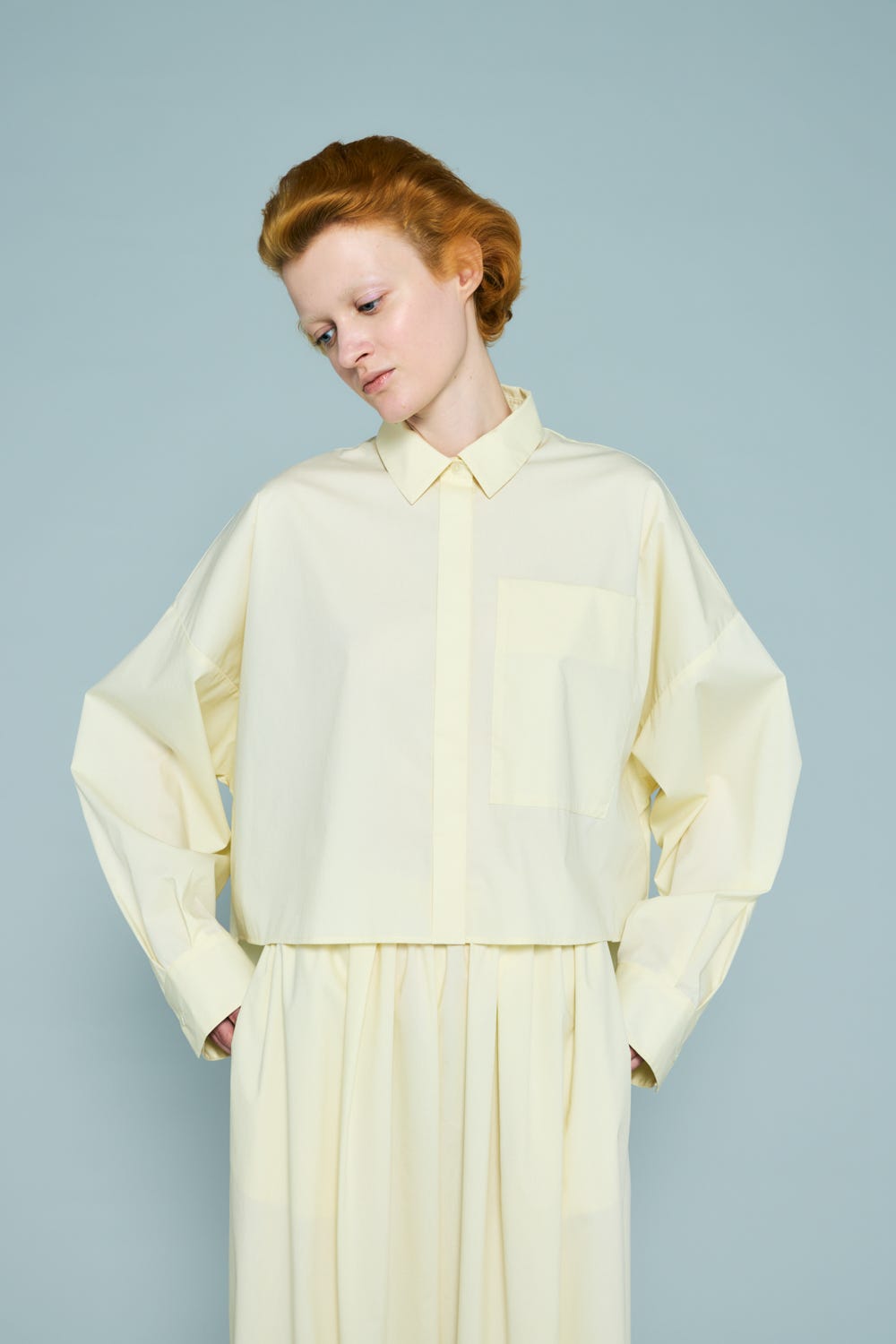 JUST-LENGTH SHIRT ECRU 38