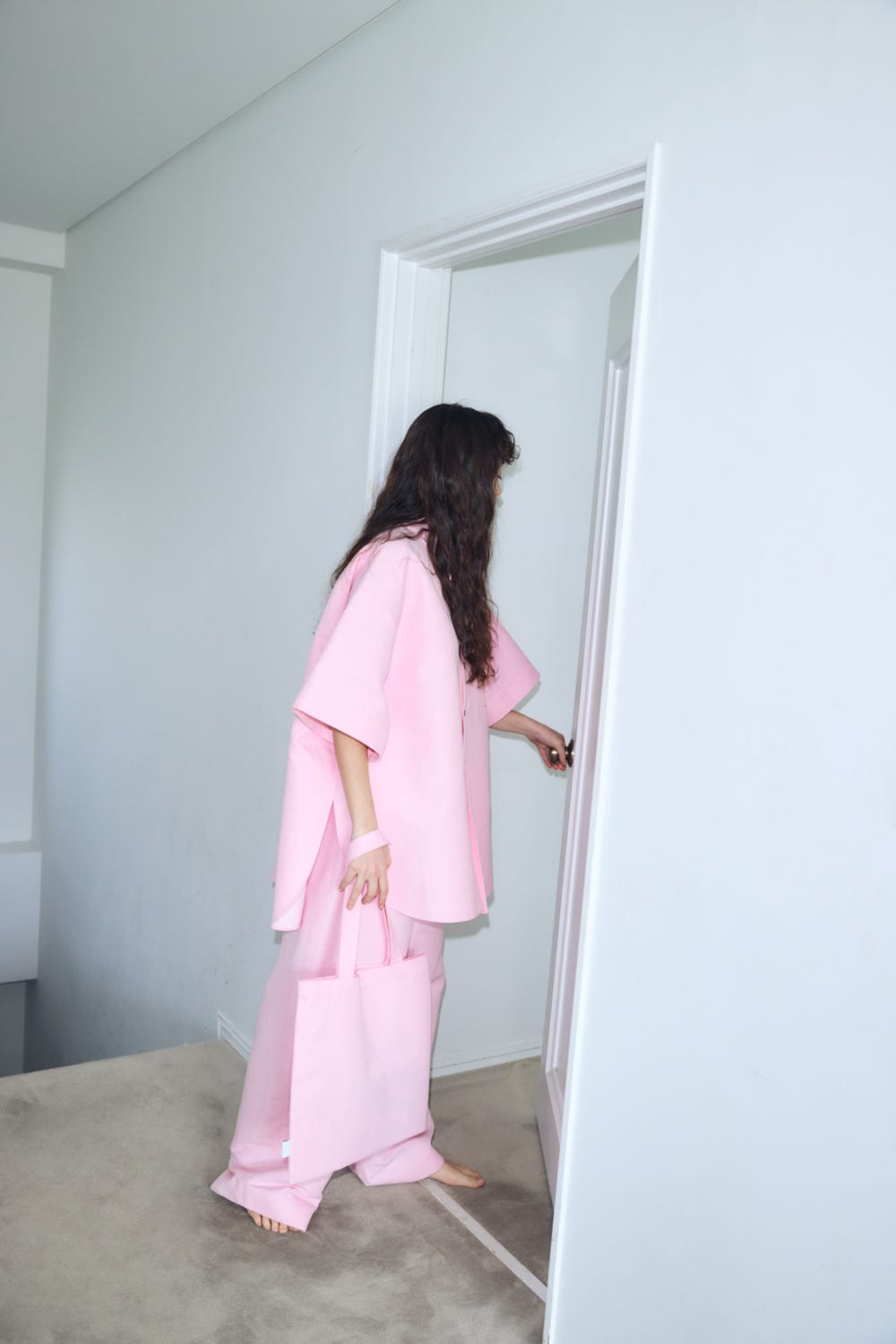 LOOSE HALF-SLEEVE SHIRT L/PNK 38
