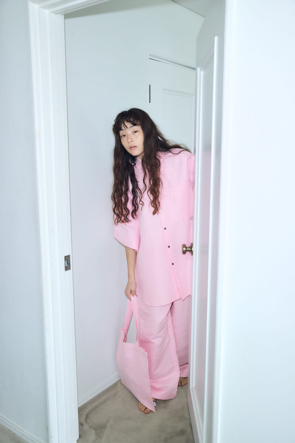 LOOSE HALF-SLEEVE SHIRT L/PNK 38