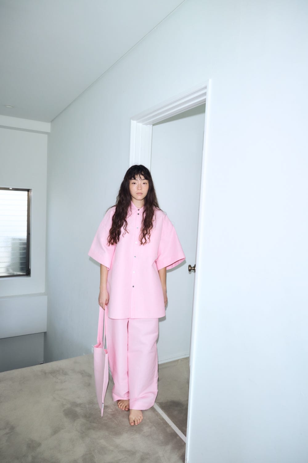 LOOSE HALF-SLEEVE SHIRT L/PNK 38