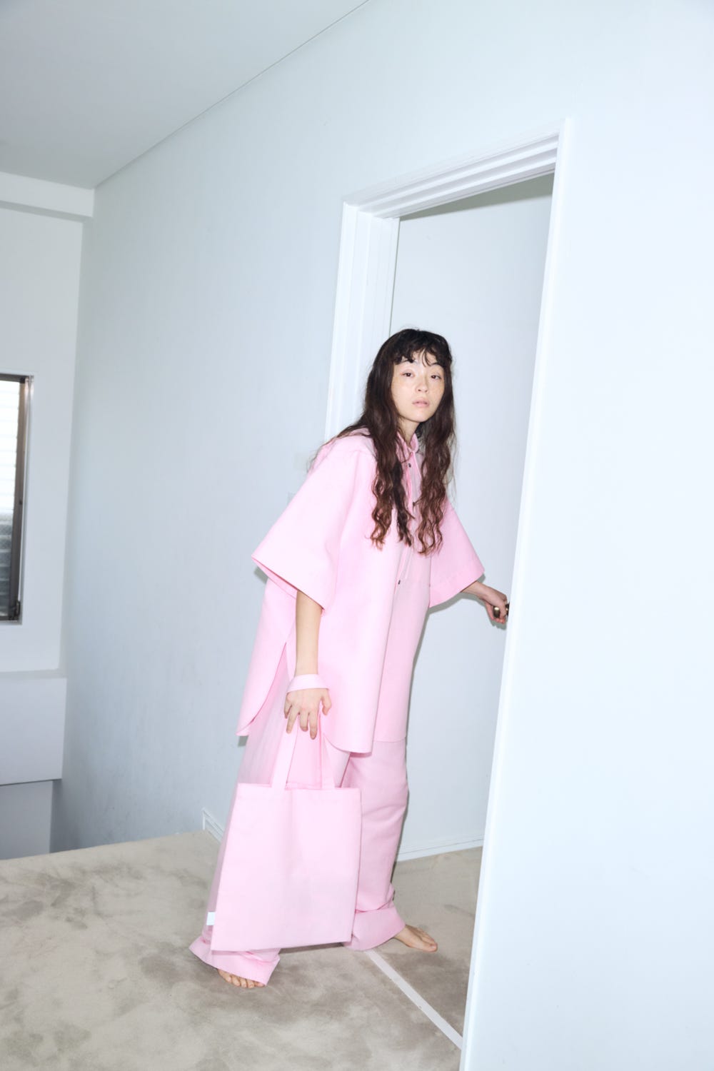 LOOSE HALF-SLEEVE SHIRT L/PNK 38