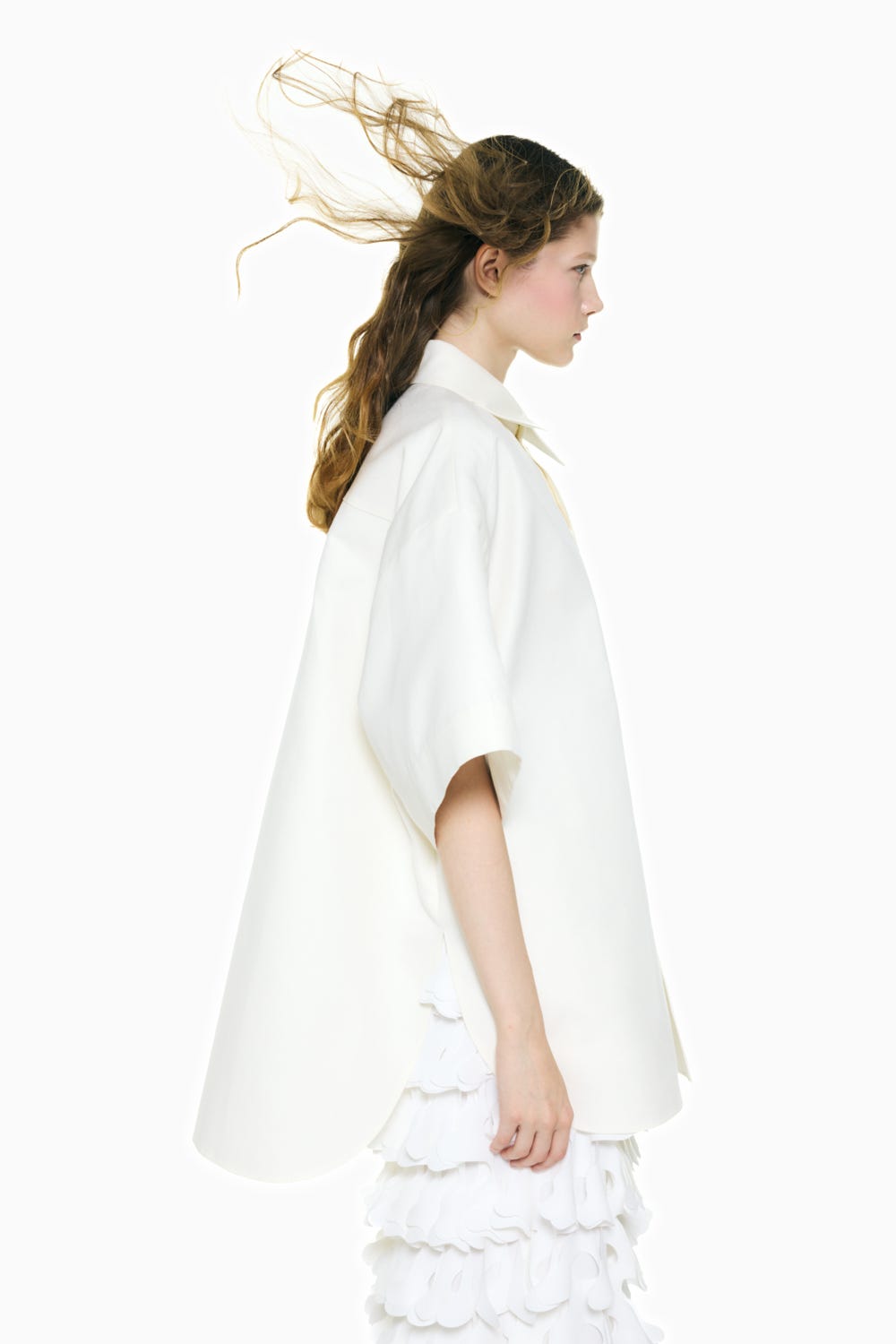 LOOSE HALF-SLEEVE SHIRT WHT 38