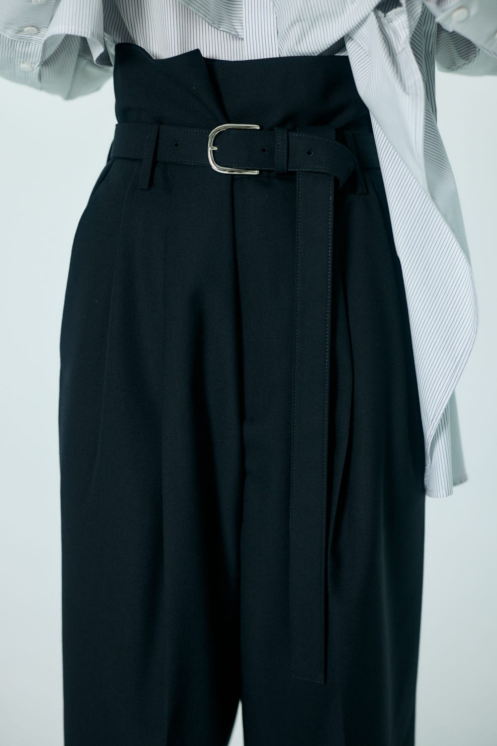 BELT WIDE TROUSERS BLK 38