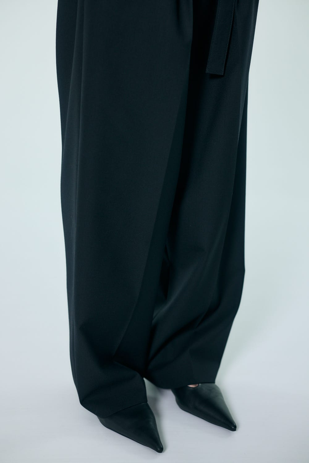 BELT WIDE TROUSERS BLK 38