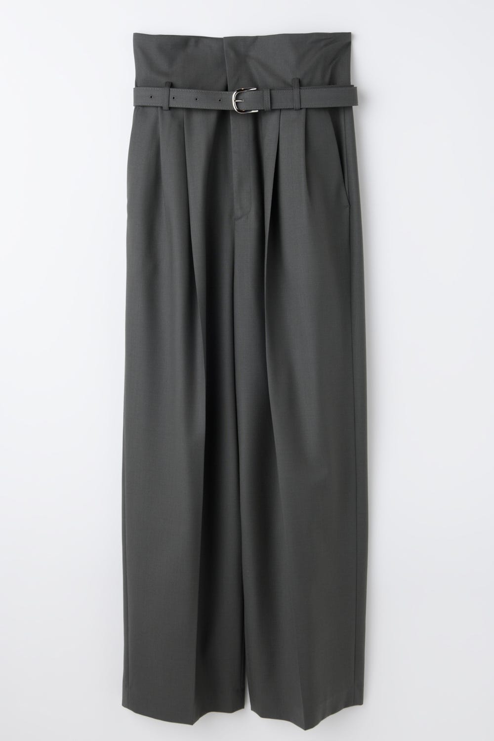 BELT WIDE TROUSERS GRY 36