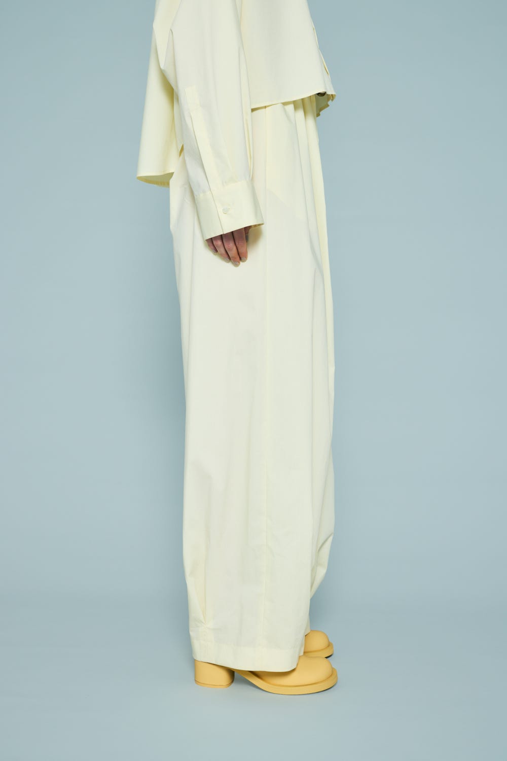 TUCK-HEM WIDE-COCOON PANTS ECRU 36