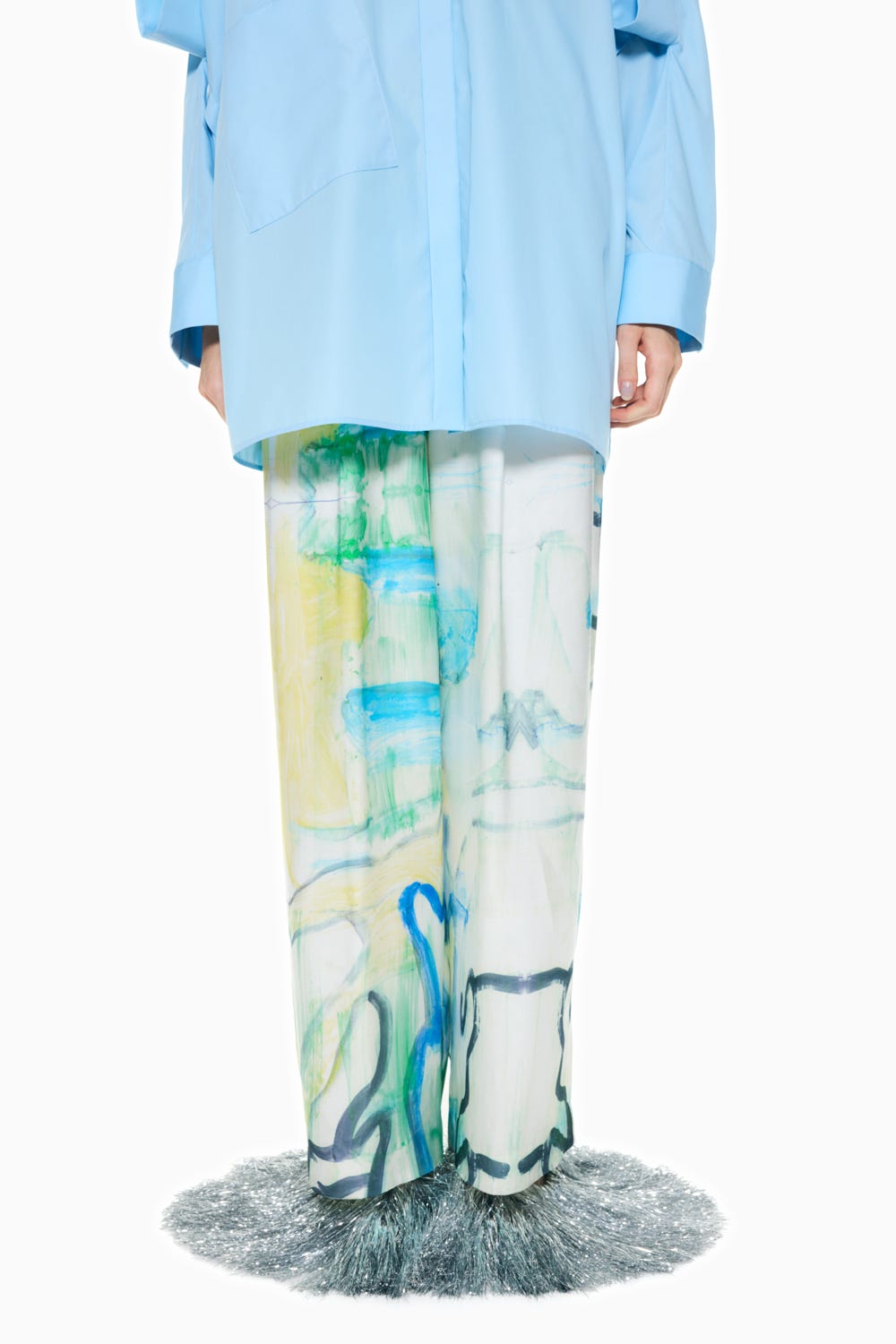 DRAWSTRING WIDE-PANTS Multi_1 38