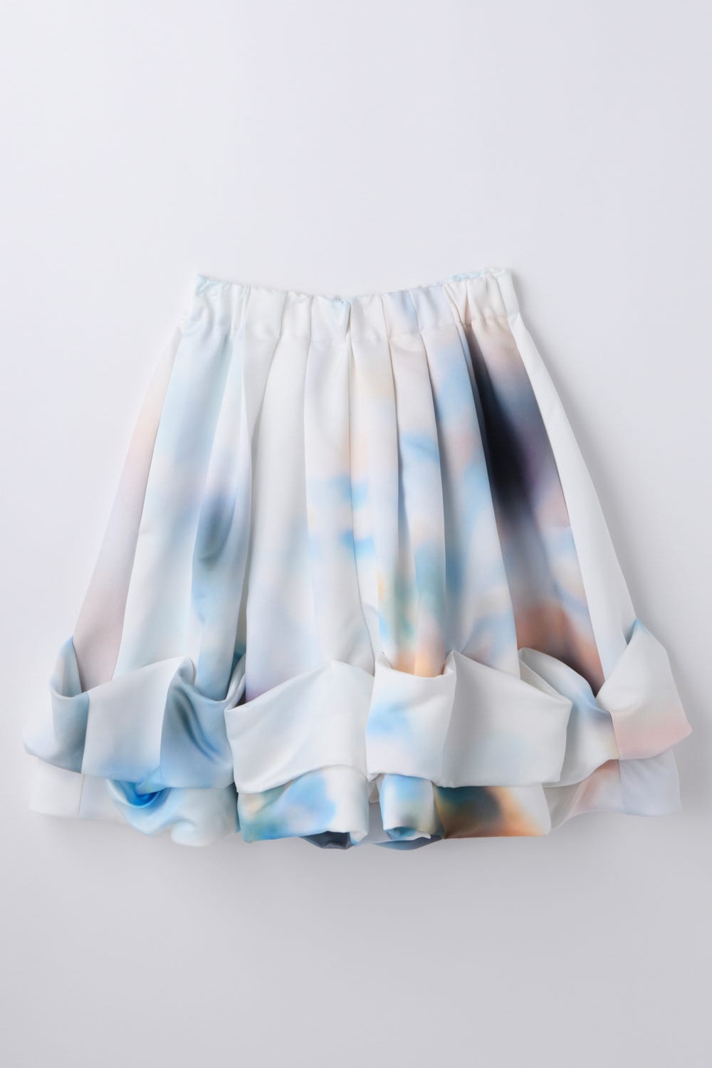 ROLL-UP DRAPE SHORT-PANTS M/WHT 36