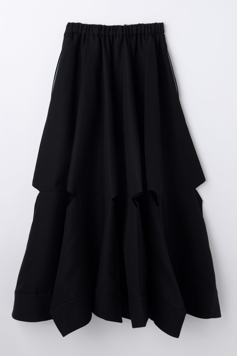 SLIT FLARE-SKIRT BLK 36