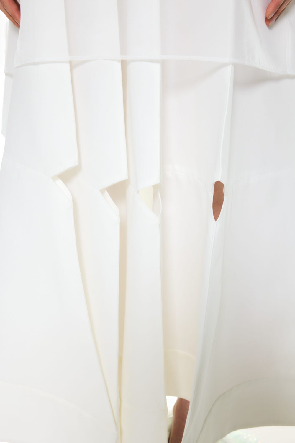 SLIT FLARE-SKIRT WHT 36