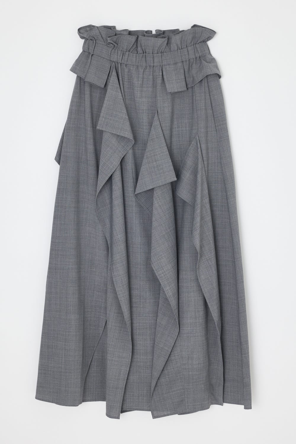 SQUARE DRAPE MAXI-SKIRT T.GRY 36