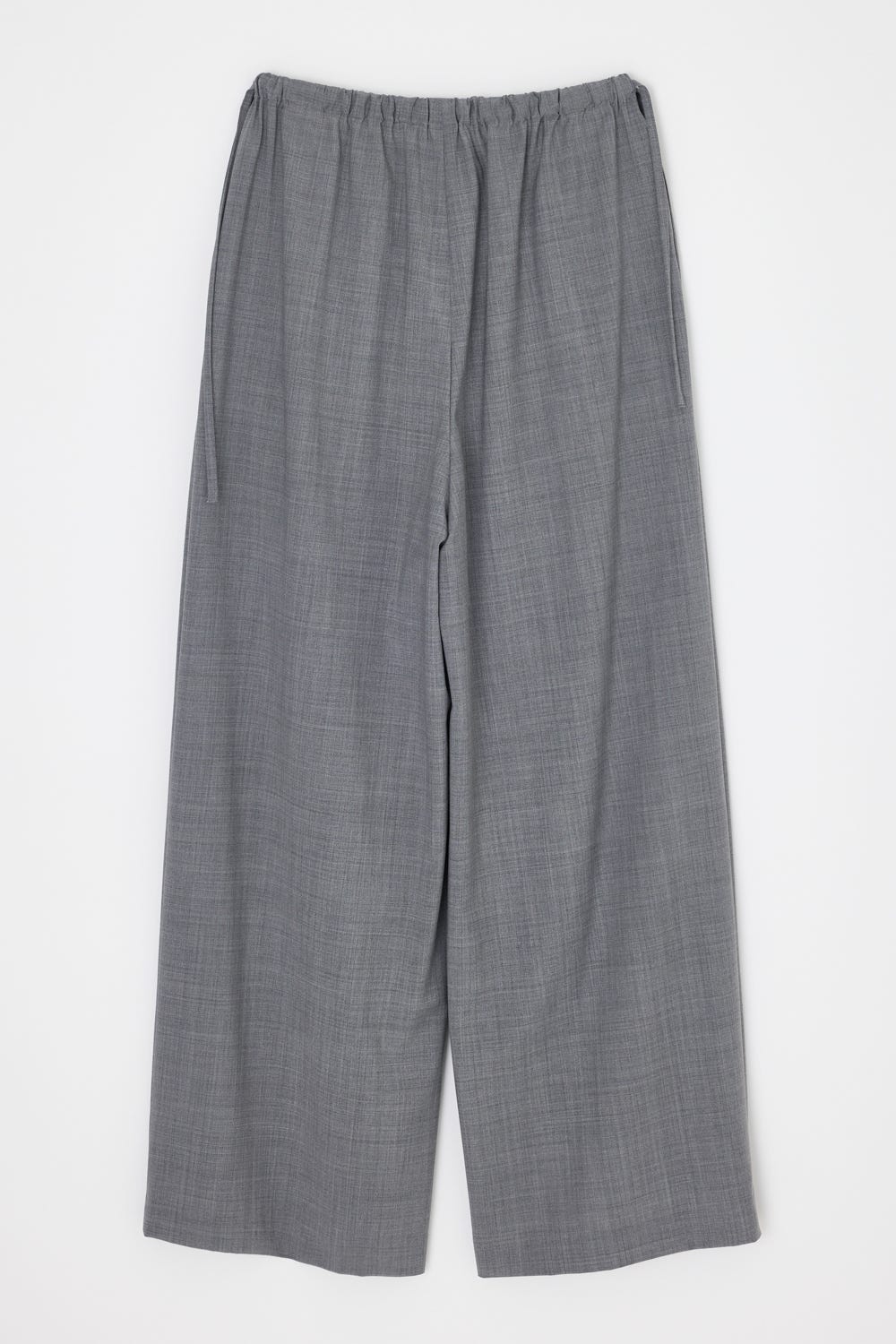 DRAWSTRING WIDE-PANTS T.GRY 36