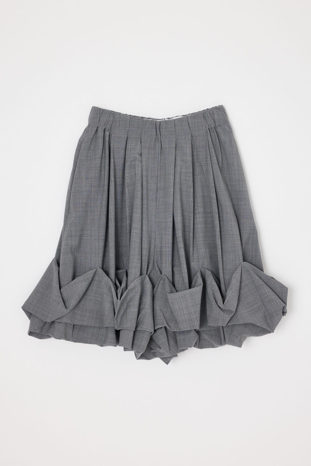 ROLL-UP DRAPE SHORT-PANTS T.GRY 38