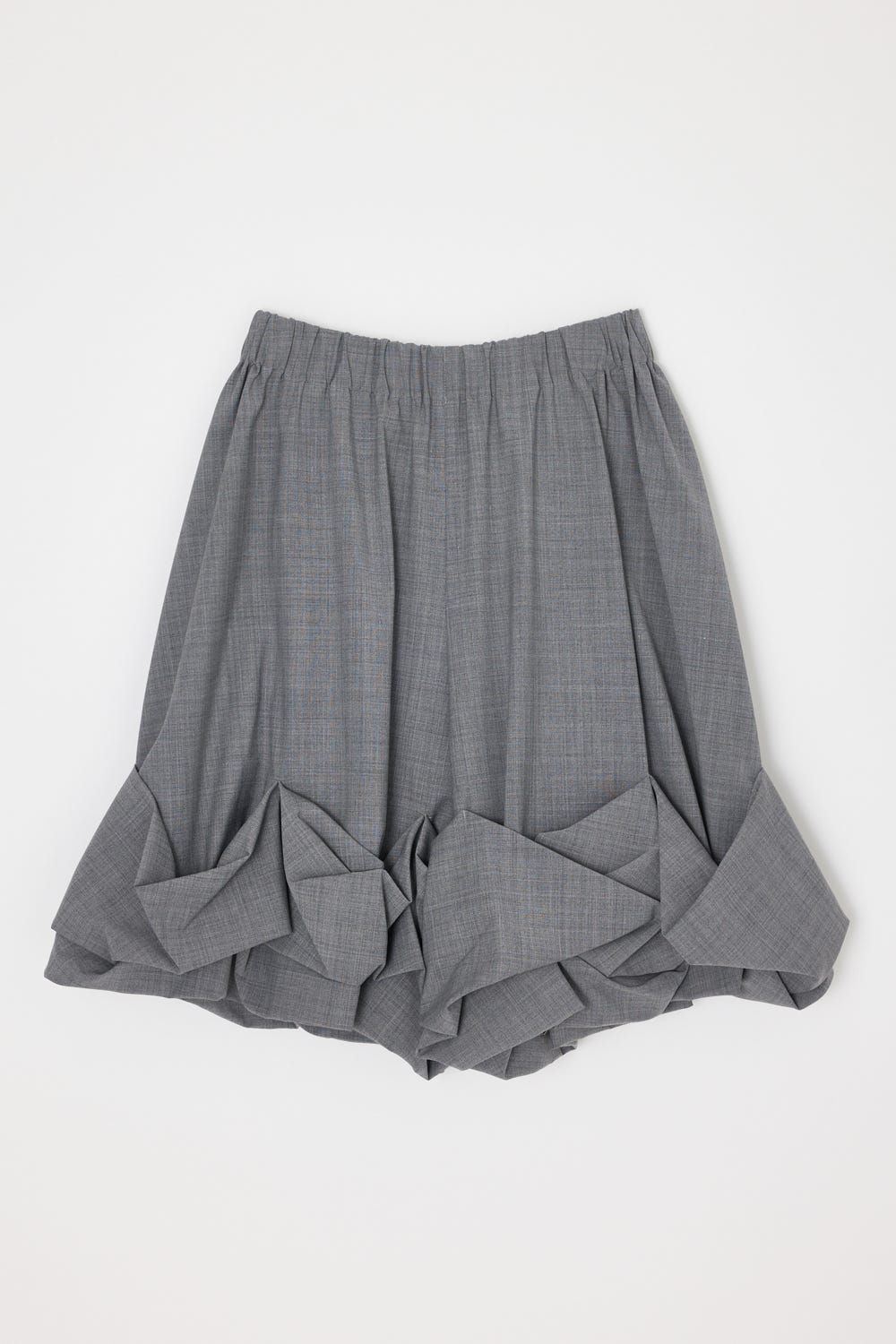 ROLL-UP DRAPE SHORT-PANTS T.GRY 38