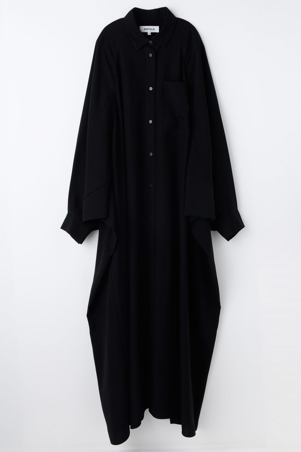 CIRCLE TUCK DRESS BLK 36