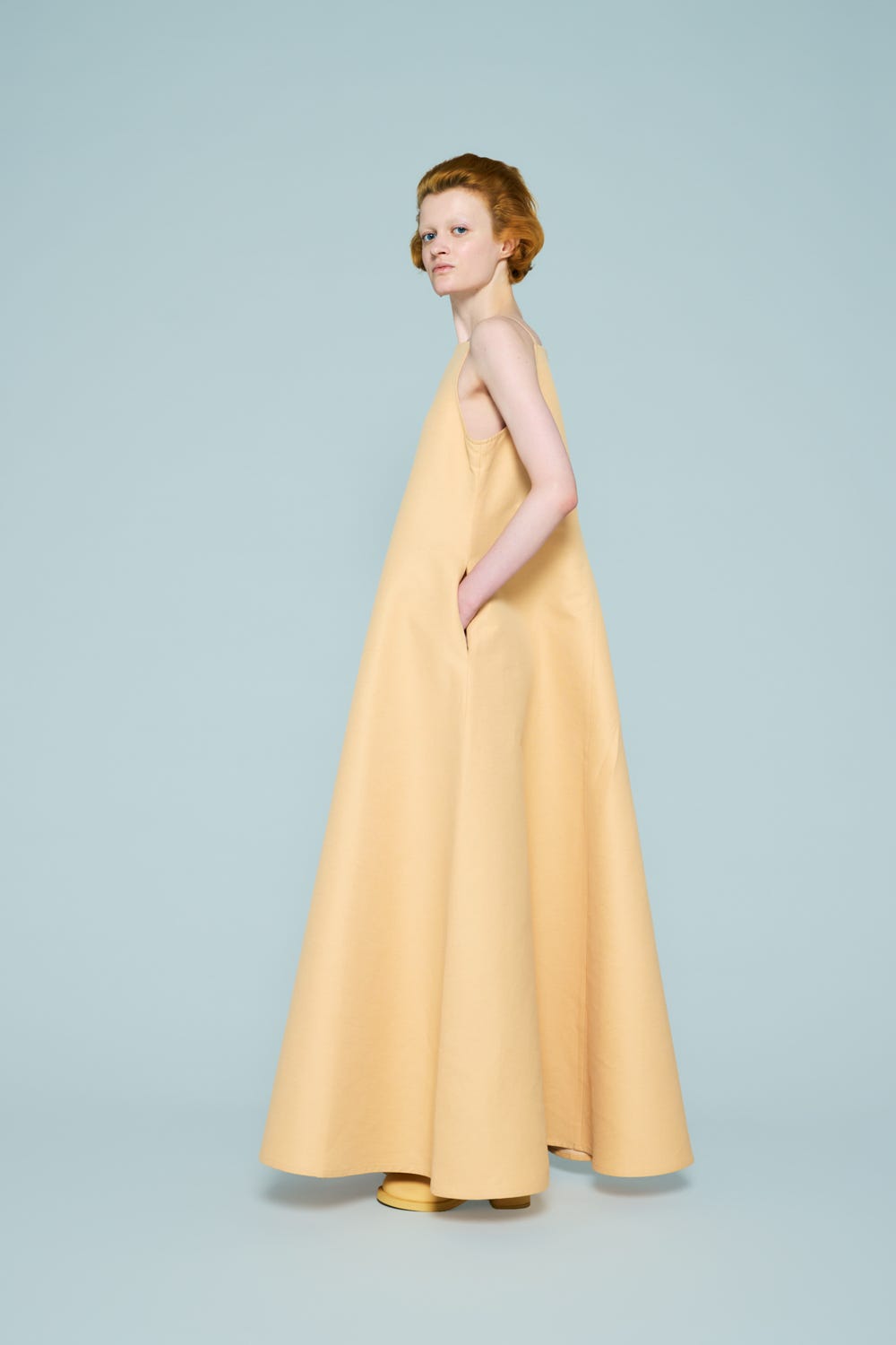 A-LINE MAXI-LENGTH DRESS L/BEG 36