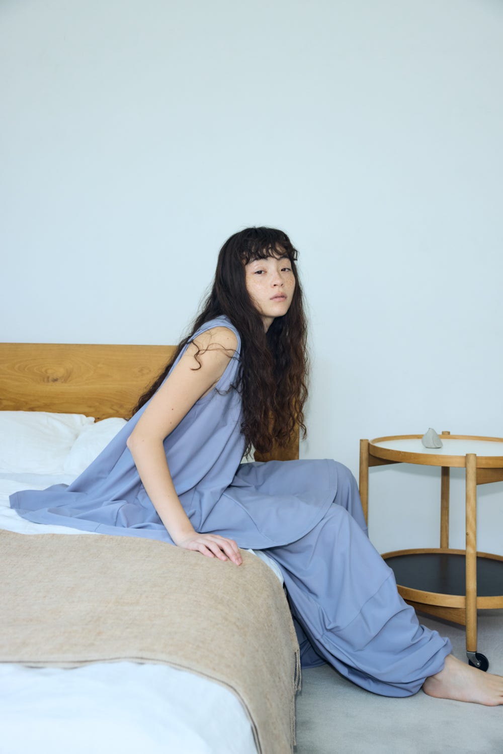 PANEL DRAPE TANK-TOP L/GRY 38