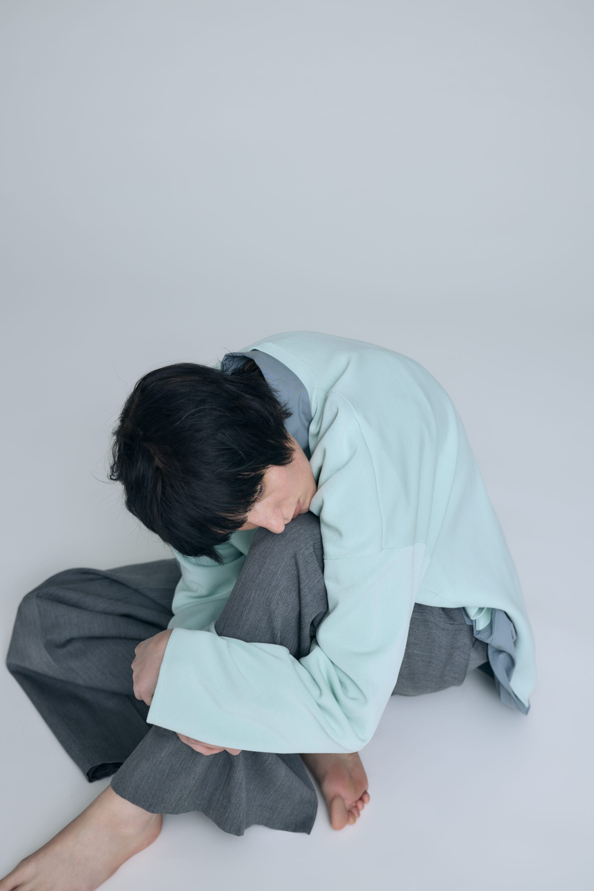 V-NECK PULLOVER L/MINT 38