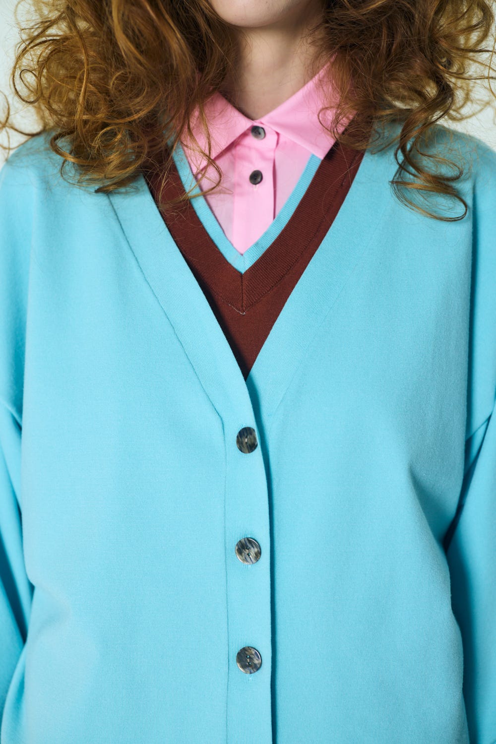 CLASSIC LAYERED PULLOVER L/BLU 38