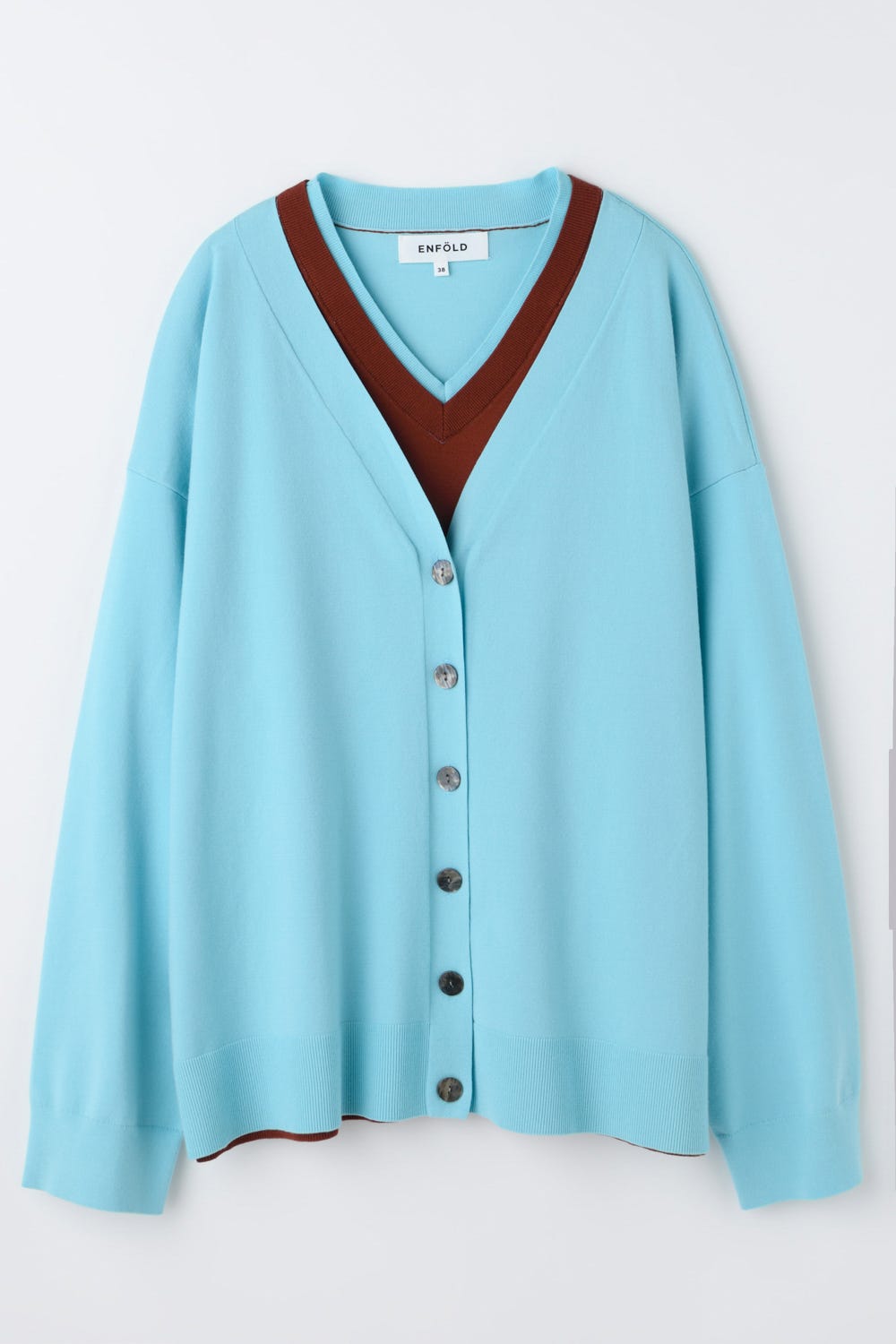 CLASSIC LAYERED PULLOVER L/BLU 38