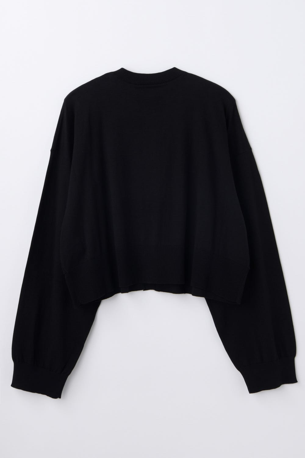 LAYERED-LIKE-HEM CARDIGAN BLK 38