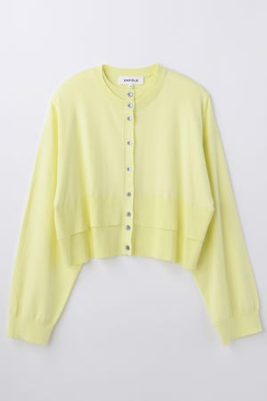 LAYERED-LIKE-HEM CARDIGAN