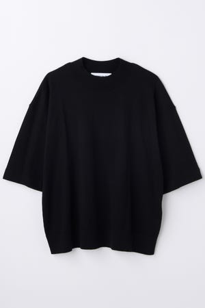 ENFOLD / エンフォルド | ソフト天竺 リボンモチーフTシャツ | 38 | ブラック | レディース ENFÖLD OFFICIAL ONLINE STORE | エンフォルド公式通販
