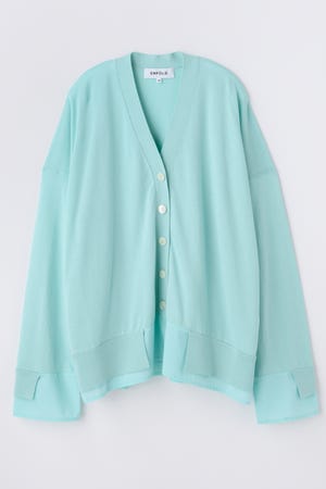 FABRIC DOCKING CARDIGAN