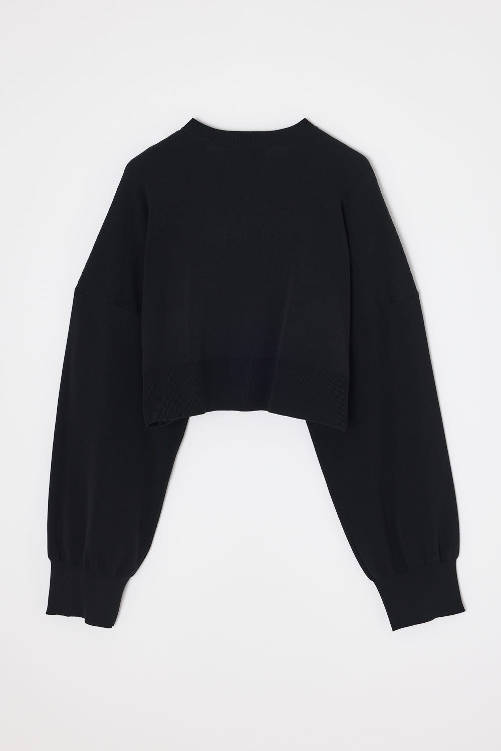 CREW-NECK CARDIGAN BLK 38