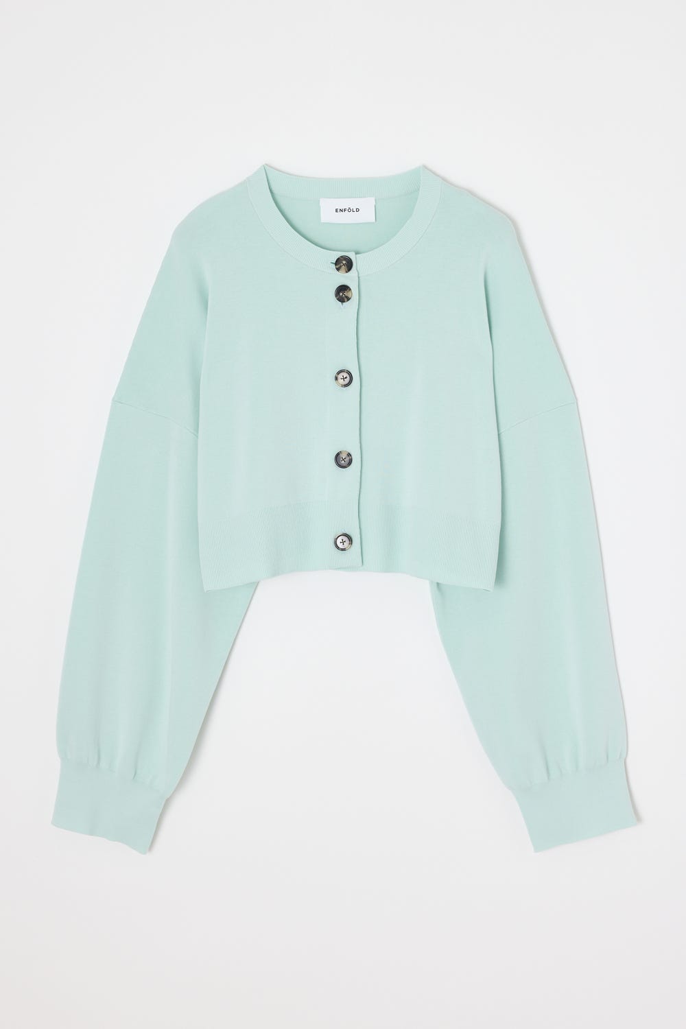 CREW-NECK CARDIGAN L/MINT 38