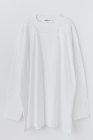 ENFOLD FABRIC ART LONG-SLEEVE T-SHIRT 黒 ENFÖLD OFFICIAL ONLINE STORE | エンフォルド公式通販