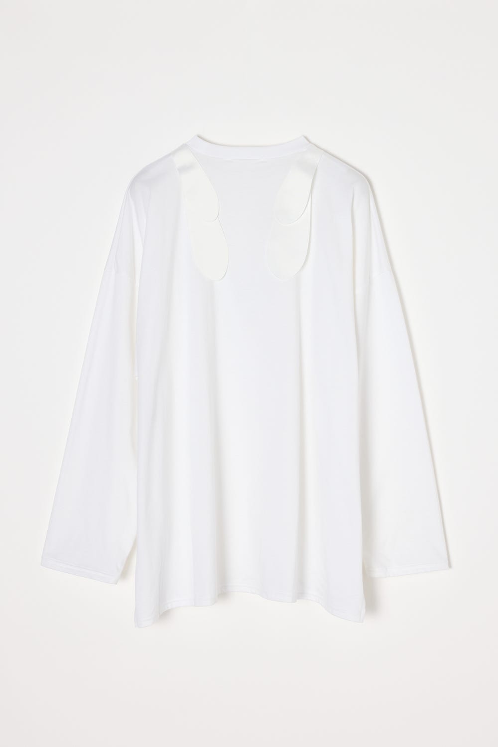 CUTLERY MOTIF LONG-SLEEVE T-SHIRT WHT 38