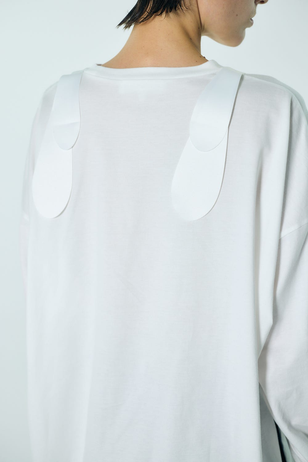 CUTLERY MOTIF LONG-SLEEVE T-SHIRT WHT 38