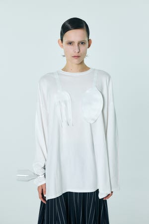 CUTLERY MOTIF LONG-SLEEVE T-SHIRT