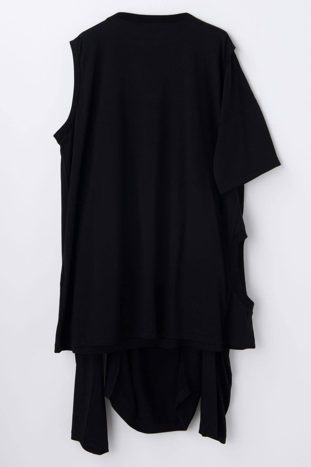 MANY DRAPE T-SHIRT BLK 38