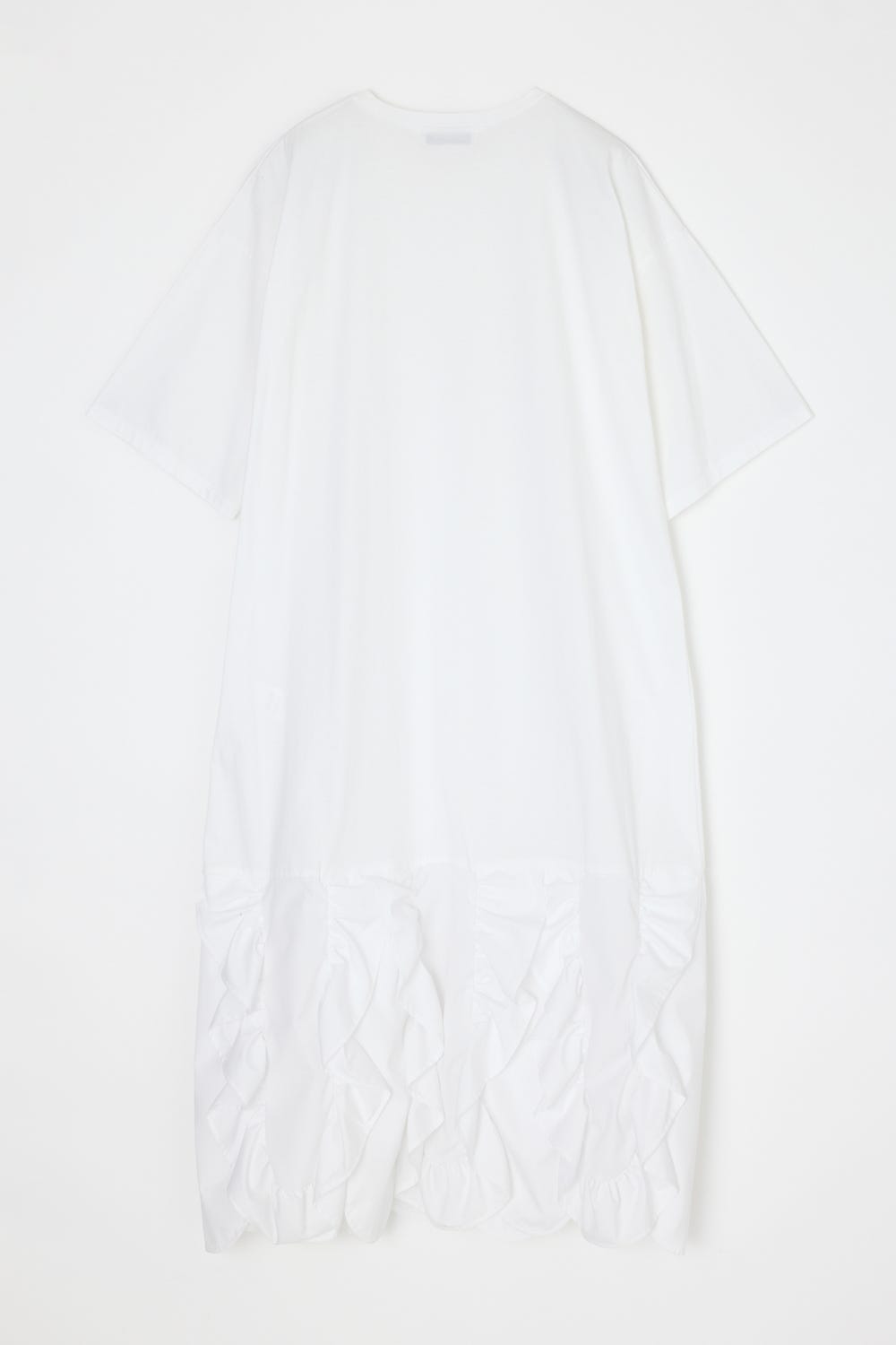 FRILL-HEM DRESS WHT 36