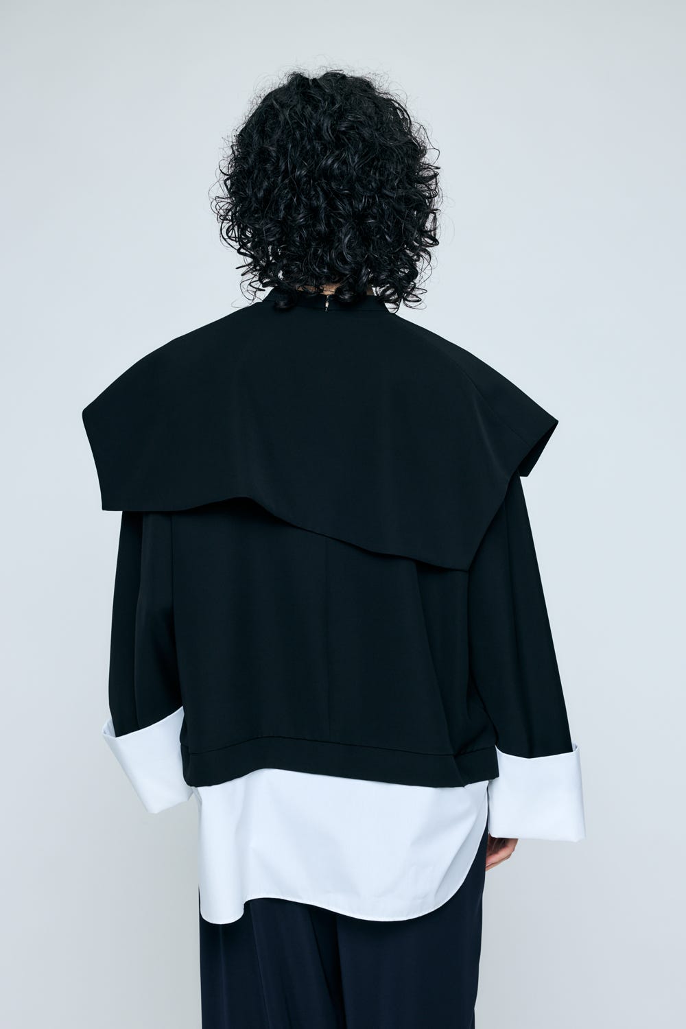 DOUBLE CUFFS BOX PULLOVER BLK 38