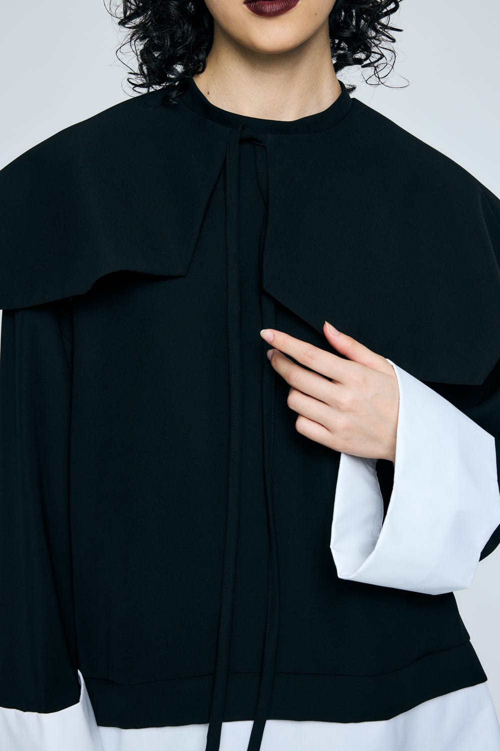 DOUBLE CUFFS BOX PULLOVER BLK 38