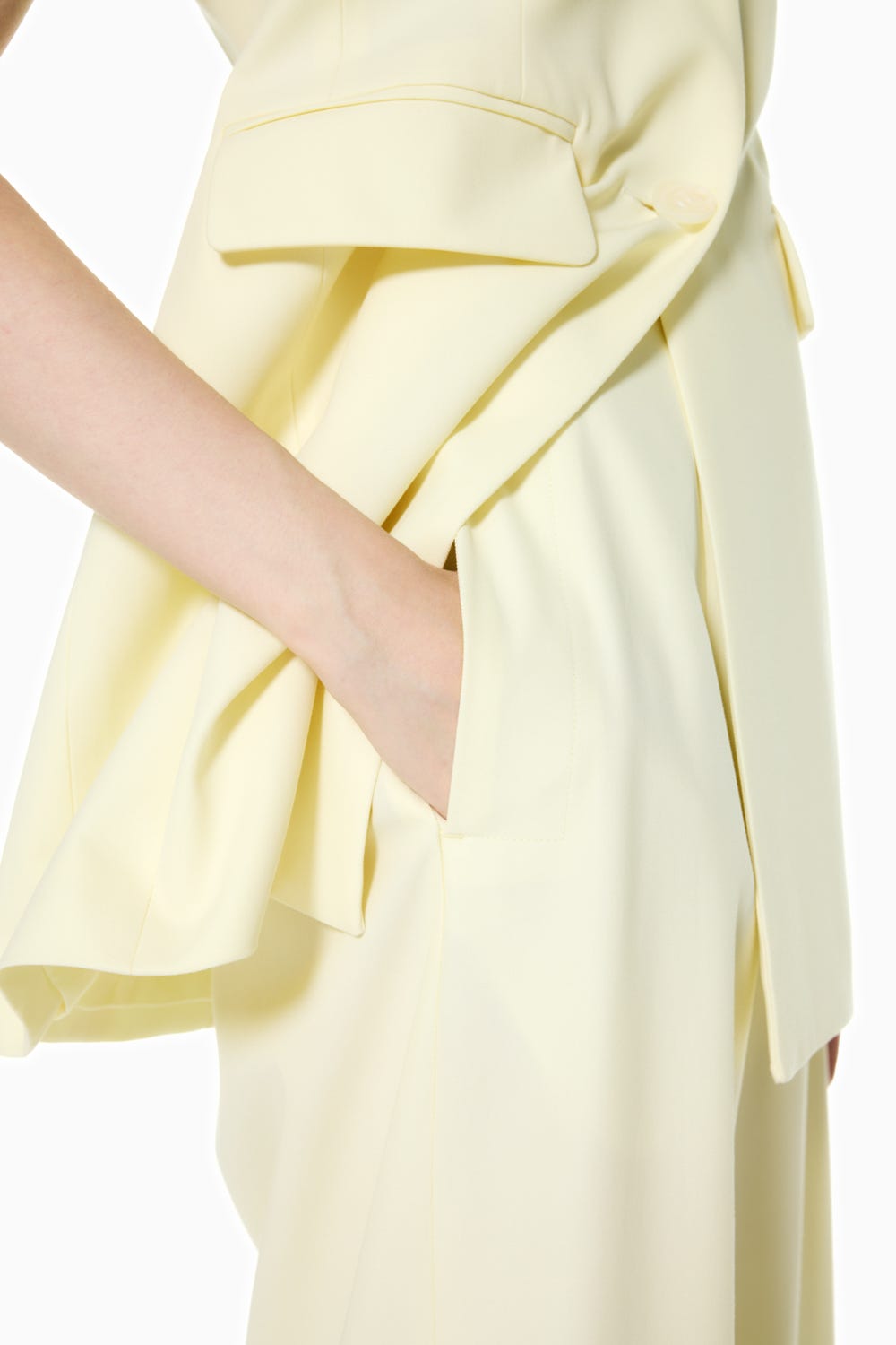 SOLID WIDE TROUSERS ECRU 38