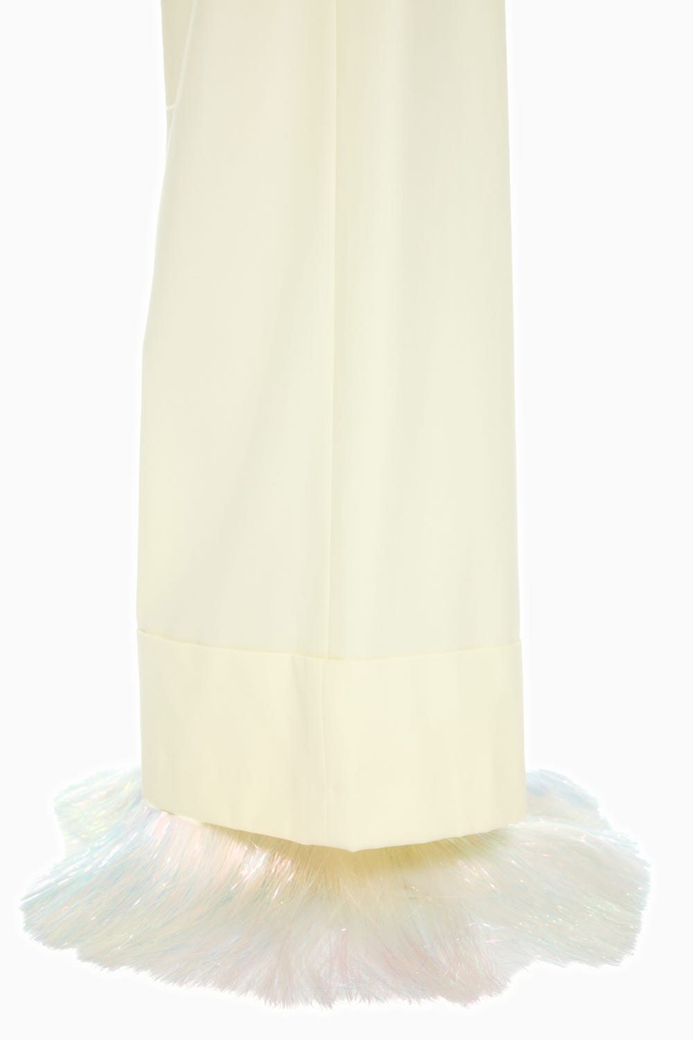 SOLID WIDE TROUSERS ECRU 38