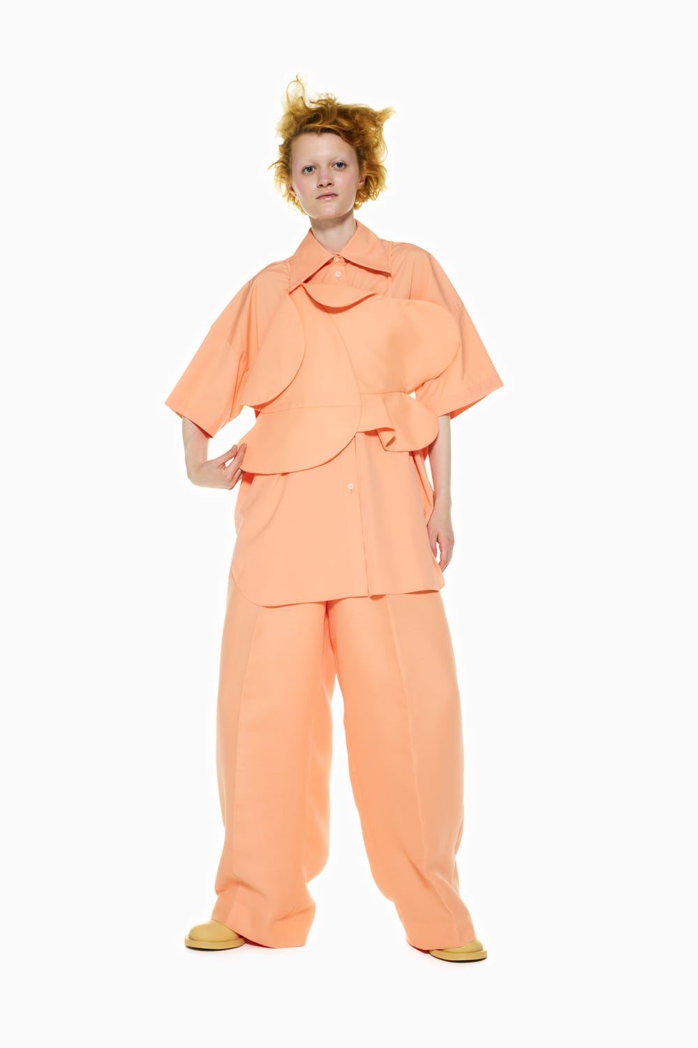 WIDE COCOON TROUSERS L/ORG 36