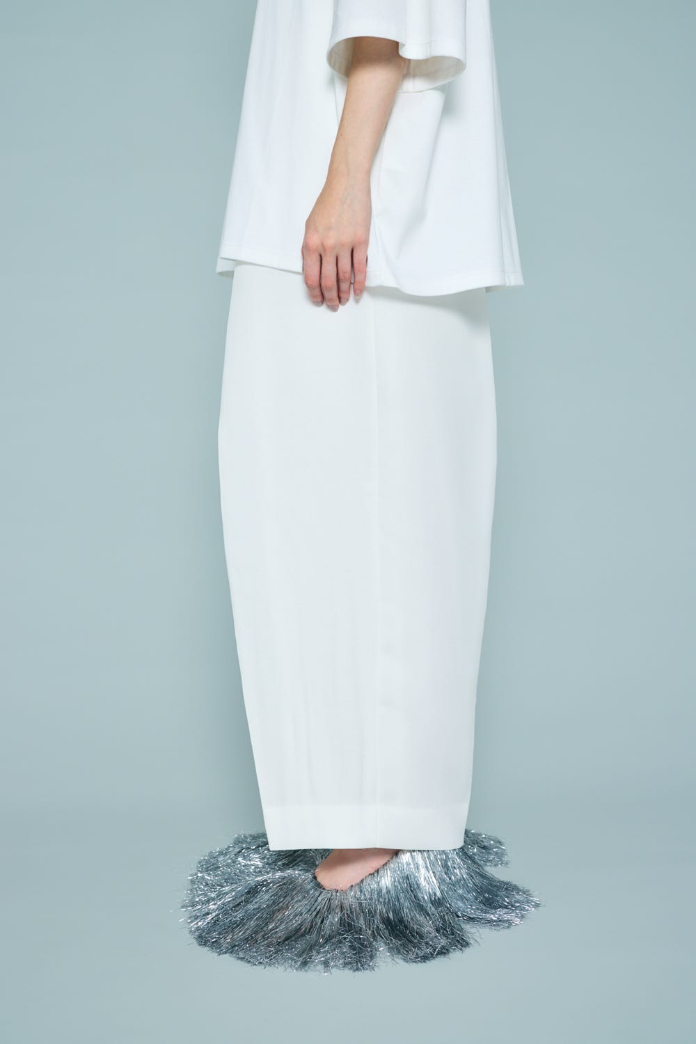 WIDE COCOON TROUSERS WHT 38