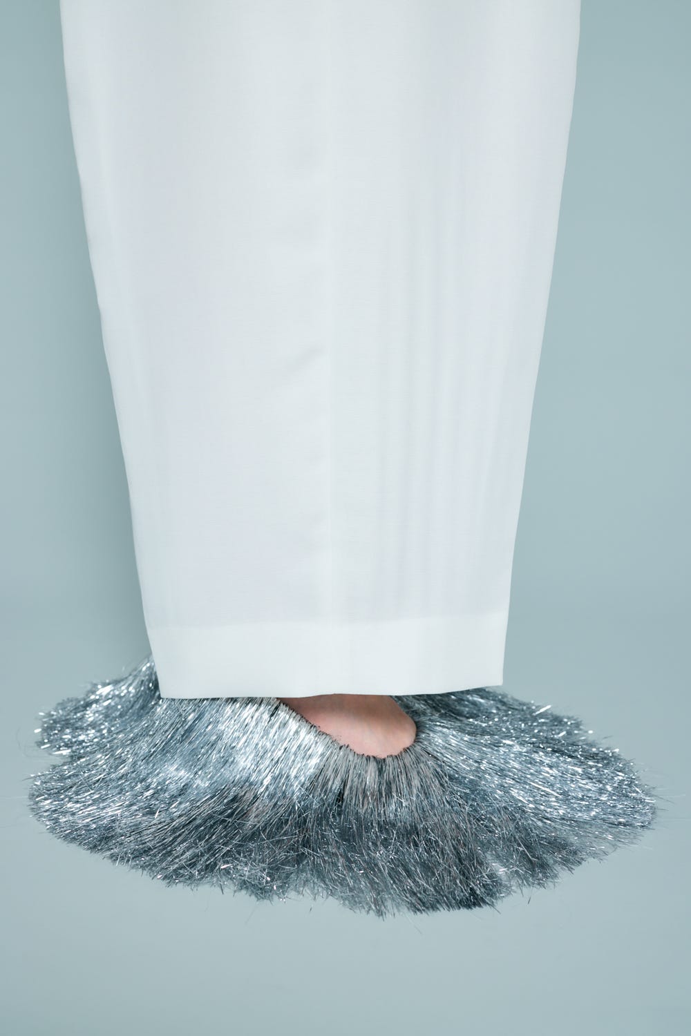 WIDE COCOON TROUSERS WHT 38