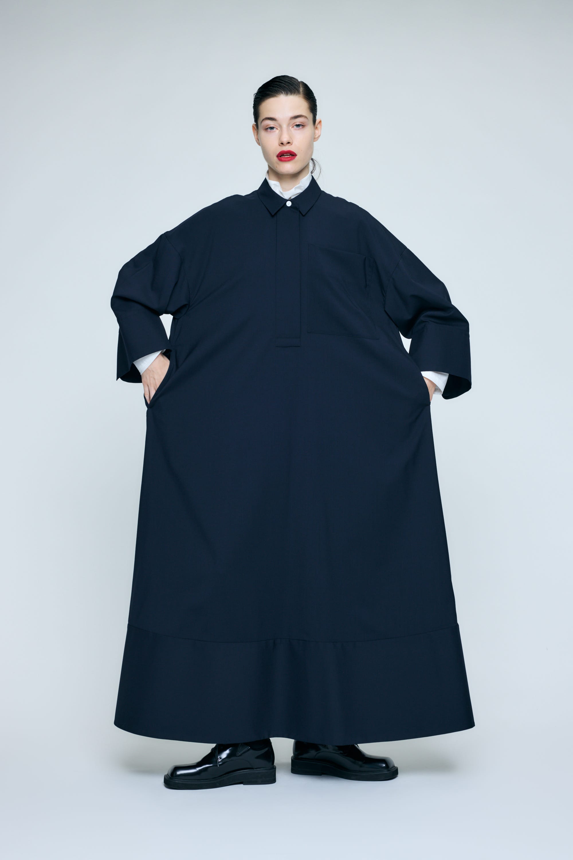 FLARE DRESS D/NVY 36