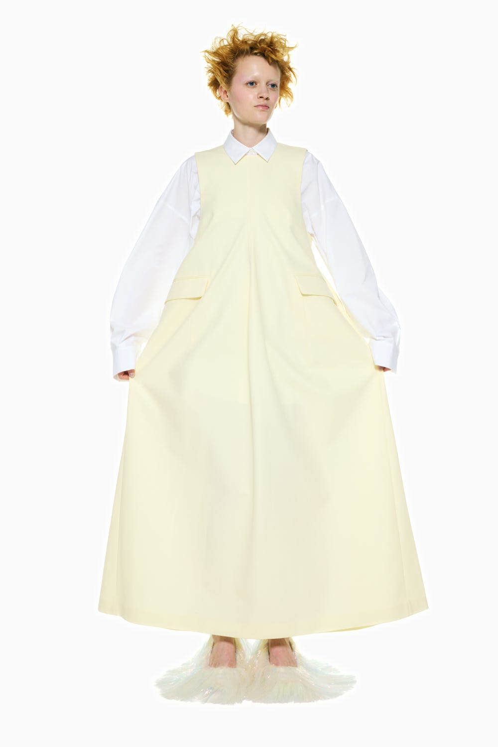 JUMPER DRESS ECRU 38