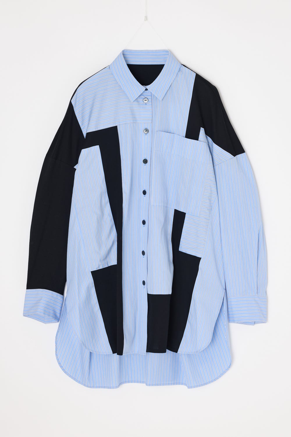 PATCHWORK SHIRT L/BLU 38