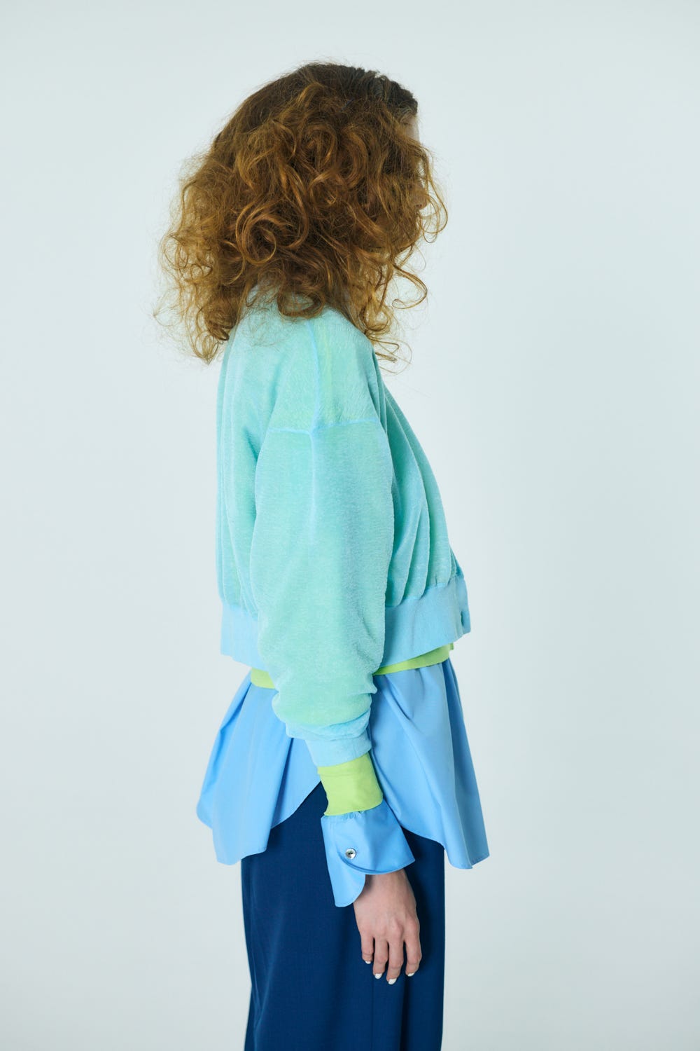 SHEER CARDIGAN L/BLU 38