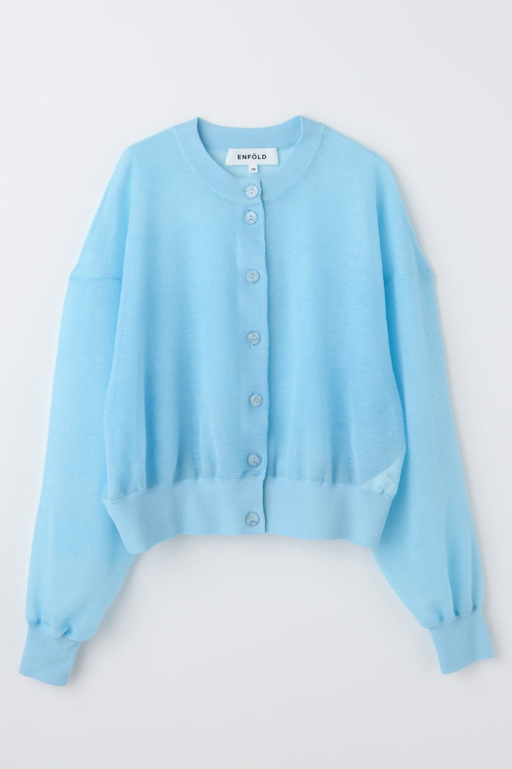 SHEER CARDIGAN L/BLU 38