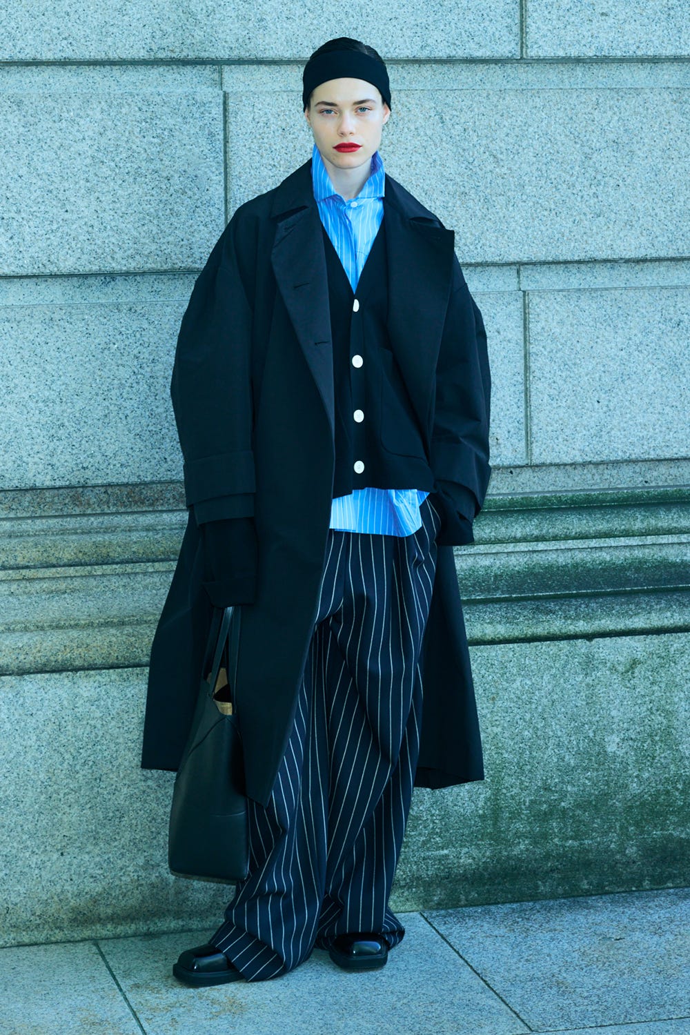 RELAX ELASTIC WIDE-TROUSERS D/NVY 38