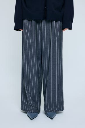 RELAX ELASTIC WIDE-TROUSERS